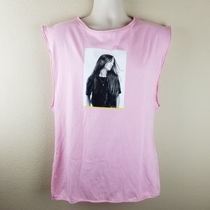 Zara Man Sleeveless Graphic Tee